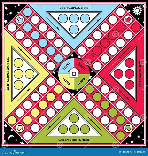 Ludo Board Game Vector Illustration | CartoonDealer.com #62863068