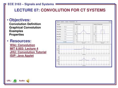 PPT - Objectives: Convolution Definition Graphical Convolution Examples Properties PowerPoint ...