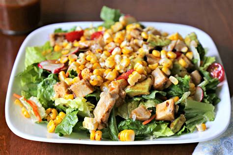 Spicy Roasted Corn, Chicken and Avocado Salad