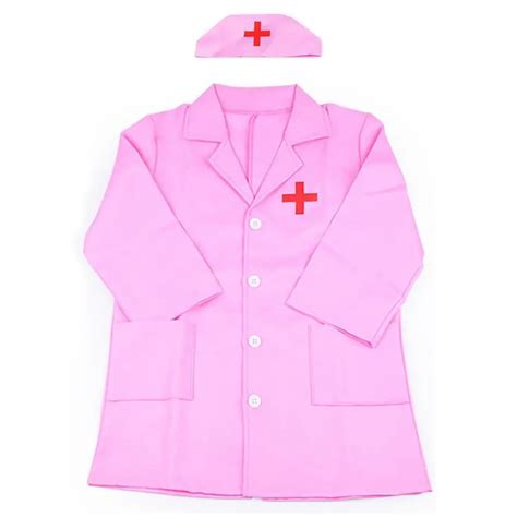 Children Nurse Doctor Costume Suits Halloween Uniform Cosplay Clothing Cross Coat Kids Hospital ...