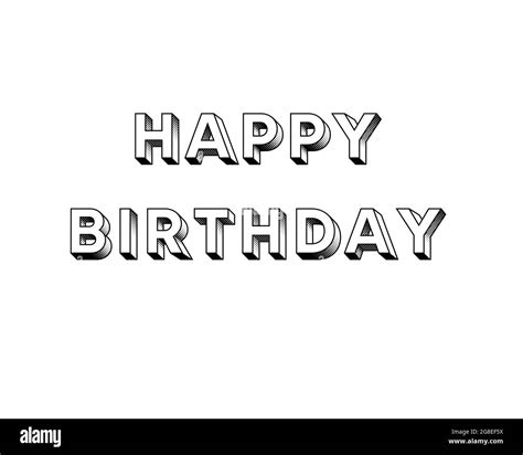 Happy birthday text art Stock Photo - Alamy