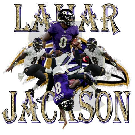 Lamar Jackson 1 Baltimore Ravens PNG SVG JPG and Free T Shirt | Etsy ...