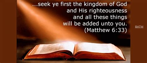 How To Seek First The Kingdom of God? - Bible Studies BATW