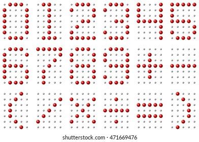 English Version Braille Alphabet Numbers Punctuation Stock Vector (Royalty Free) 2113194014 ...