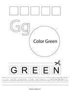 Green Worksheets - Twisty Noodle - Worksheets Library