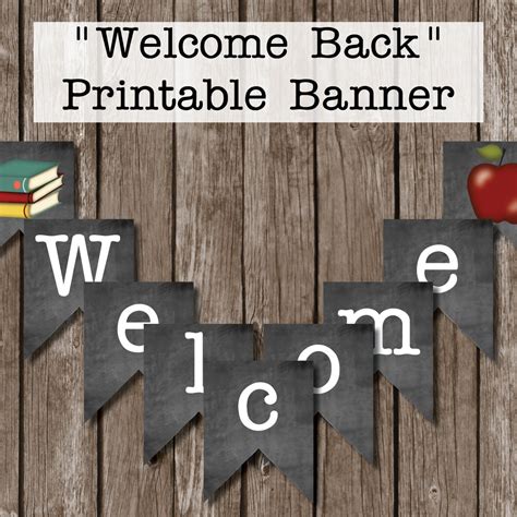 Printable Welcome Back Banner