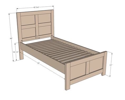 Twin Xl Bed Frame Diy Plans - Elle Butler