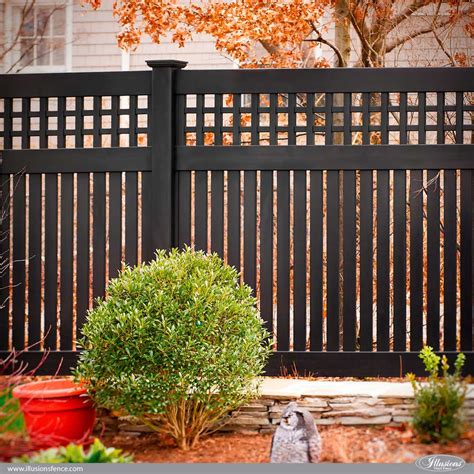 Semi-Privacy 3" or 6" Boards w/ O.E. Lattice | Illusions Fence