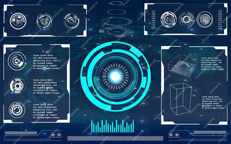 Premium Vector | Radar grid visualization hightech elements in a modern ...