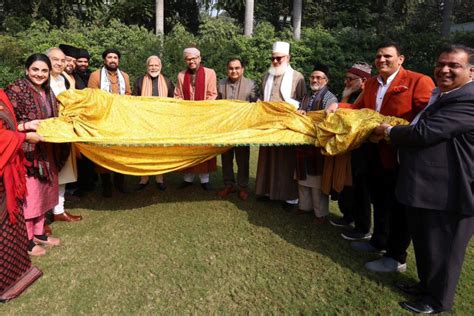 PM Modi presents sacred 'Chadar' to be placed at Ajmer Sharif Dargah during Urs