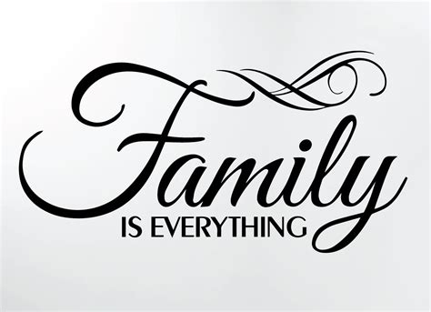 Family is Everything Wall Decor Decal Quote Word Vinyl Sticker Family ...