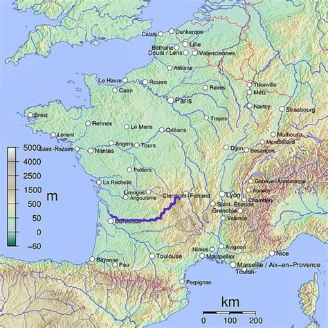 Dordogne river map - filnsec