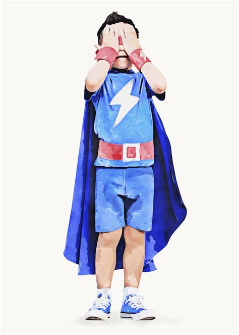 Superhero boy clipart, watercolor, children's | Vector Illustration - rawpixel