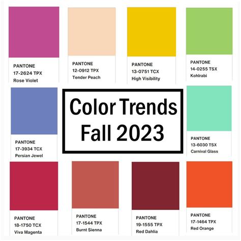 Pantone Fall Winter 2023/2024 Color Trends – Just Style LA