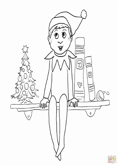 Free Printable Elf On The Shelf Coloring Pages - Coloring Home