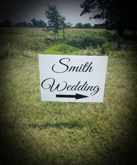 Wedding Yard Sign, Wedding Directional Sign, Corrugated Plastic Yard ...