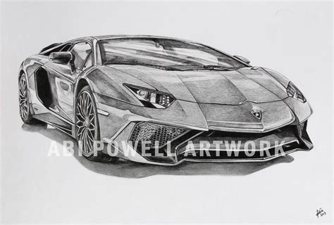 Pencil Drawing, Lamborghini Aventador SuperVeloce - a photo on Flickriver