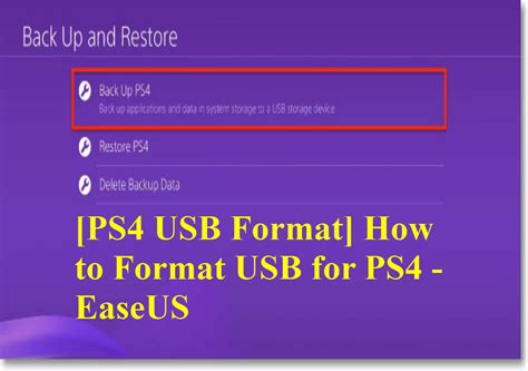 [PS4 USB Format] Get Methods to Format USB for PS4 - EaseUS