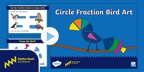 Maths Week Scotland PowerPoint - Fraction Bird Art for Kids