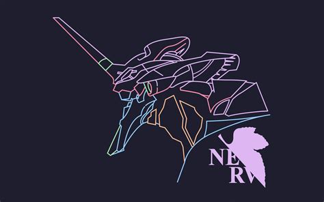 Wallpaper : Evangelion Unit 01, outline, Nerv, purple background, Neon Genesis Evangelion ...