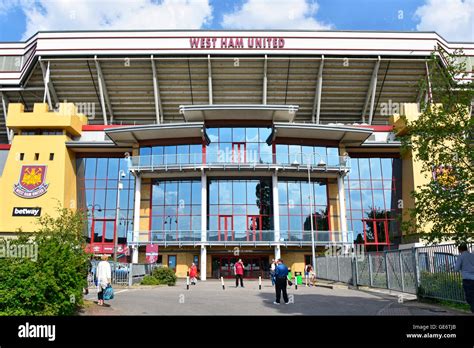 West Ham United football club stadium main entrance Upton Park Newham ...