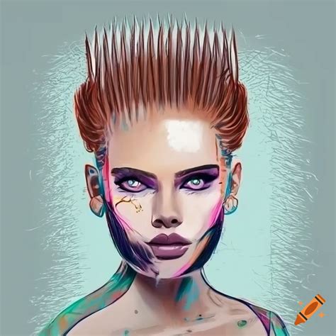 Illustration of a hair clipper creating stylish hair