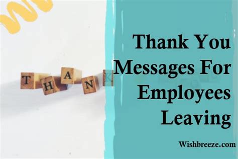 51+ Thank You Messages, Wishes and Captions For Employees Leaving - WishBreeze