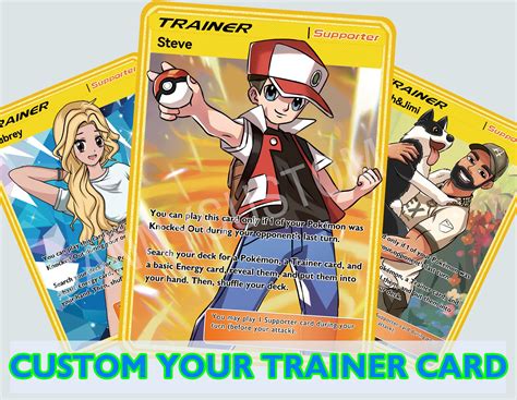 Custom Pokemon Card Personalized Pokemon Card Metal Gold - Etsy