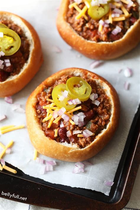 Mini Bread Bowl Chili - Belly Full