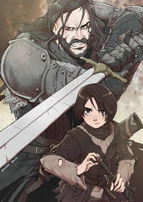 [S4] Really well done fan art of Arya and the Hound. makes me wish GOT ...