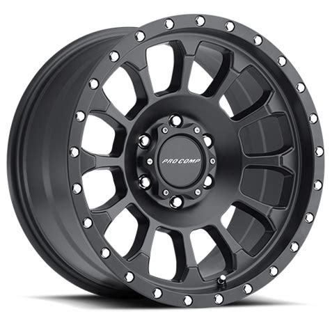 Pro Comp Series 34 Rockwell SB Rims & Wheels Satin Black, 17.0x8.5 - Group-A Wheels