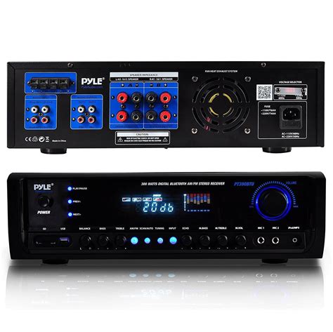 Pyle RBPT390BTU Digital Home Theater Bluetooth Stereo Receiver, AUX 3.5 ...