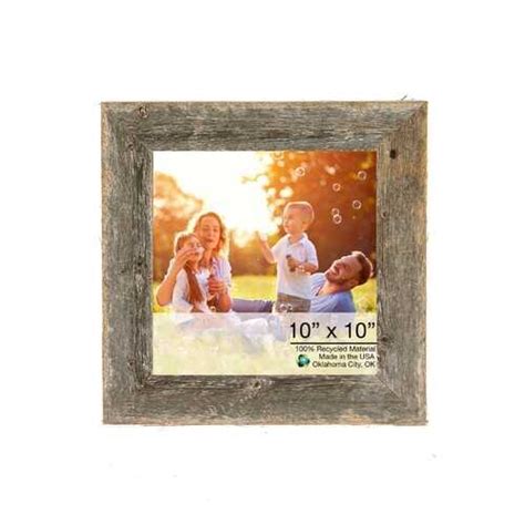 10" x 10" Rustic Farmhouse Gray Wood Frame – Farmabilia