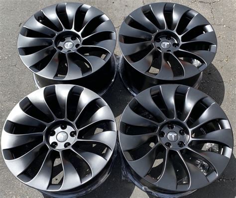 21" Tesla Model Y Factory OEM BLACK Uberturbine Wheels Rims Factory 2020