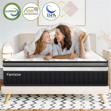 Queen Mattress, Famistr 13" Cooling Gel Memory Foam Mattress in a Box, CertiPUR-US Certified ...