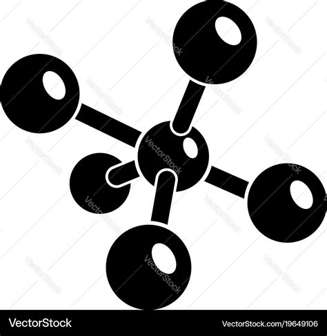 Molecule chemistry icon simple black style Vector Image