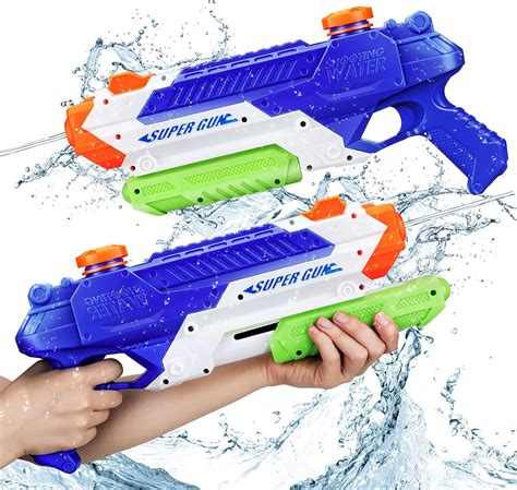 Pistola de agua para niños pistola de chorro de 1000 CC para niños paquete de 2 pistolas de agua ...