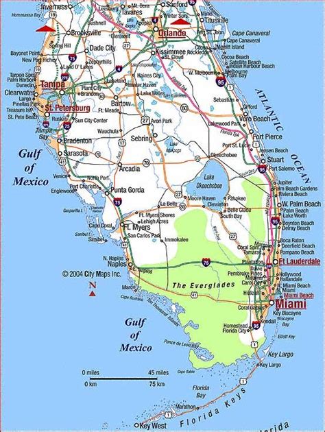 South florida map, Florida east coast, Florida coast map