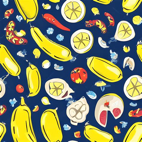 Adorable Banana Pattern Graphic · Creative Fabrica