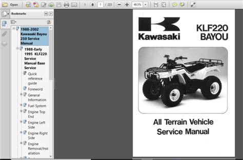 Kawasaki Atv 220 1992 Digital Service Repair Manual - PDF DOWNLOAD - HeyDownloads - Manual Downloads