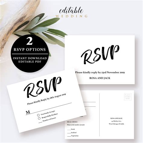 Rsvp Cards Templates