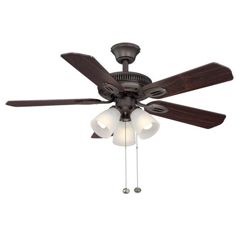 Hampton Bay Glendale 42 in. Indoor Oil-Rubbed Bronze Ceiling Fan with ...