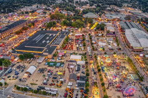 Aerial View of the Iowa State Fair in the Des Moines Metro Area Stock ...