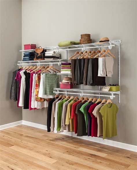 ClosetMaid 2091 ShelfTrack 7ft. to 10ft. Adjustable Closet Organizer ...