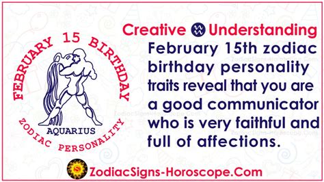 February 15 Zodiac (Aquarius) Horoscope Birthday Personality and Lucky ...