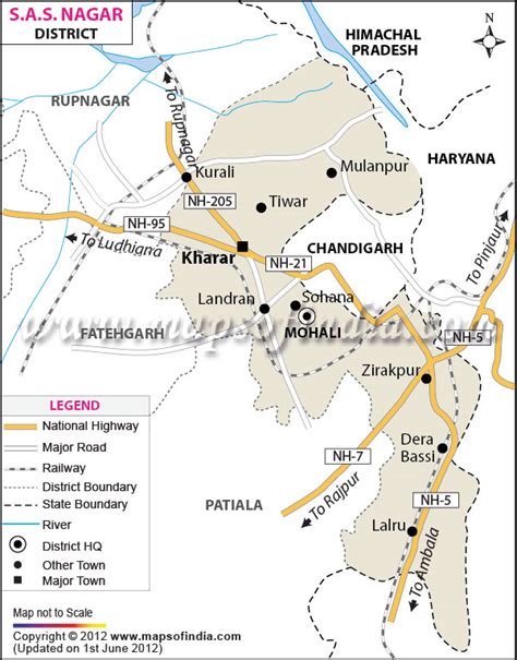 Map Of Mohali | Color 2018