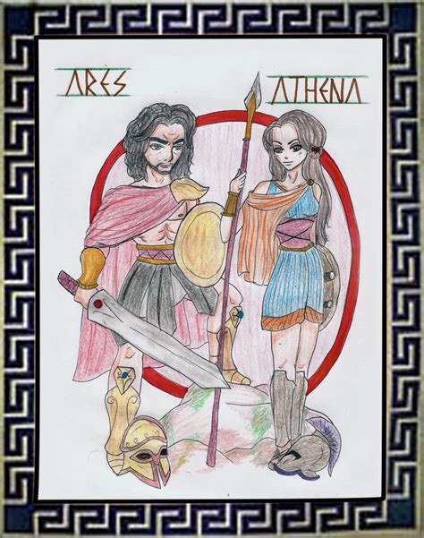 Ares and Athena by dragan-airgid on DeviantArt