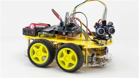 ARDUINO 4 WHEEL DRIVE WITH ULTRASONIC & LINE TRACER BLUETOOTH ROBOT KIT ...