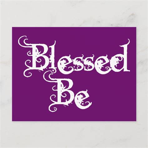 Blessed Be Postcard | Zazzle