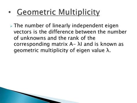 Algebraic and geometric multiplicity